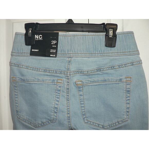 I.N.C. International Concepts Petite Skinny Pull-On Jeans In Lt. Indigo 2P $70 - Picture 8 of 8